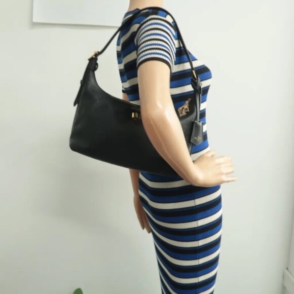 Auth Louis Vuitton Sac Sport Black W/P Monogram Leather Shoulder Bag - Picture 12 of 12